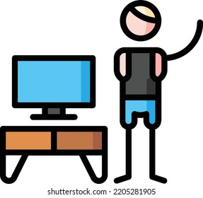 tv isolated design element stock illustration. Vector on a white background
