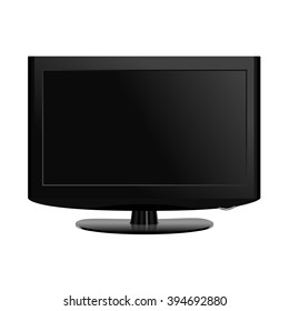 La televisión está aislada de fondo blanco.  Vector de ilustración
