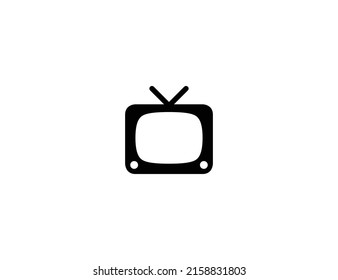 TV isolated vector illustration icon. Television TV emoji illustration icon