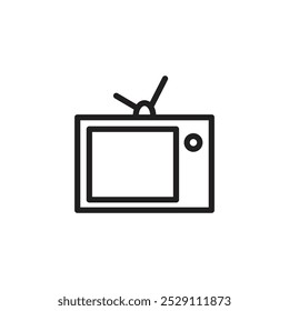 tv ivon Vector set outline