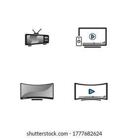 TV , LCD, LED, monitor icon vector illustration design logo