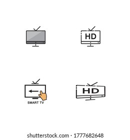 TV , LCD, LED, monitor icon vector illustration design logo