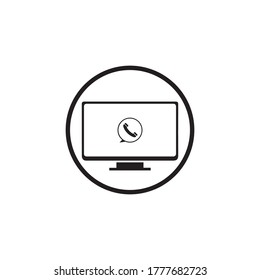 TV , LCD, LED, monitor icon vector illustration design logo