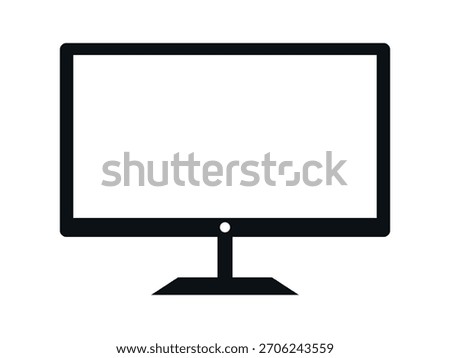 tv lcd silhouettes icon vector design