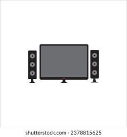 TV LED icon logo vector design