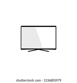 TV led, modern television isolated with white screen and white background.