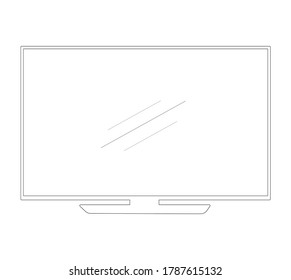 TV Led, televisión moderna. Ilustración vectorial.