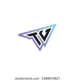 TV letter combination cool logo esport or gaming initial logo as a inspirational concept design