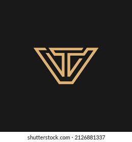 TV letter logo concept vector, TV initial icon logo