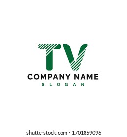 TV Letter Logo Design. TV letter logo Vector Illustration - Vector