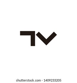 tv letter vector logo. tu letter vector logo