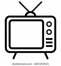 TV line art Vector icon