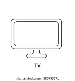 icono de línea de tv