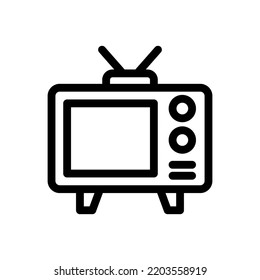 tv line icon illustration vector graphic