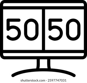 tv line icon illustration vector