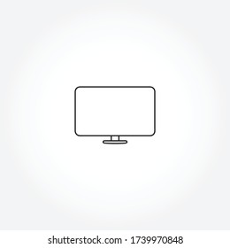 Tv line icon. Tv isolated line icon