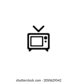 Tv line icon. Simple style entertainment festival poster background symbol. Logo design element. T-shirt printing. Vector for sticker.