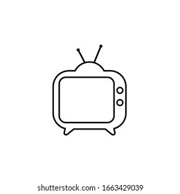 TV line icon. Tv Icon in trendy flat style isolated on white background. Television symbol for your web site design, logo, app, UI. Vector illustration