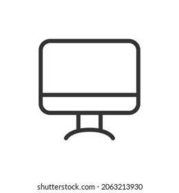 TV line icon in trendy style. Stroke vector pictogram isolated on a white background. TV premium outline icons.