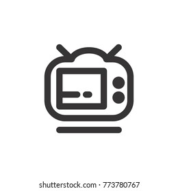 TV Line Icon Vector Design