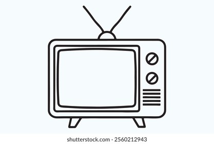 Tv line icon vector illustratio