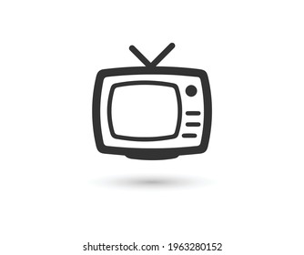 TV line icon. Vector symbol in trendy flat style on white background. Web sing for design.