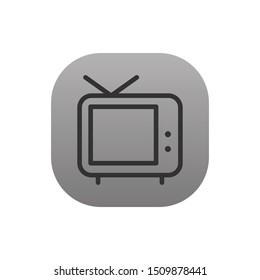 TV  - Line Vector Icon