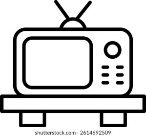 Tv Line Vector Icon Design