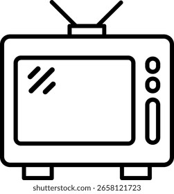 Tv Line vector Icon Design