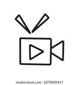 Tv live  icon logo vector 