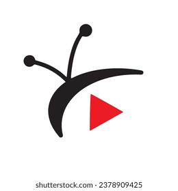 Vector de logotipo de icono en vivo de TV 