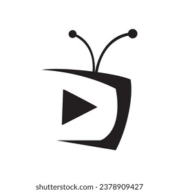 Tv live  icon logo vector 