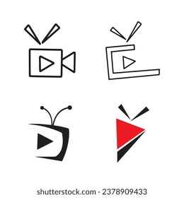 Vector de logotipo de icono en vivo de TV 