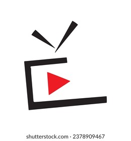 Vector de logotipo de icono en vivo de TV 