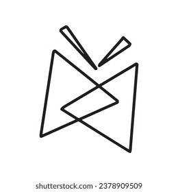 Vector de logotipo de icono en vivo de TV 
