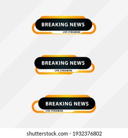 TV live news bars vector illustrations. Design template vector