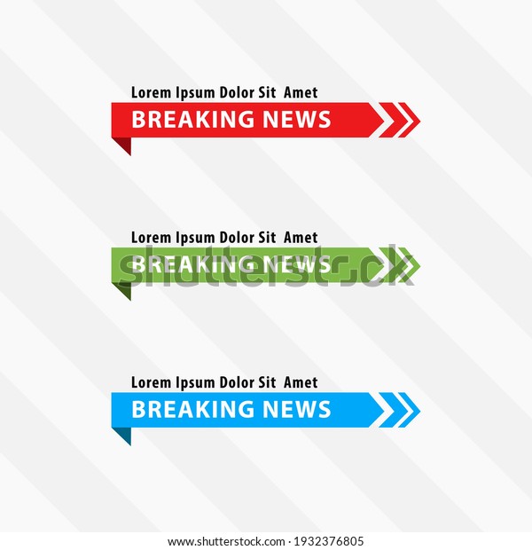 TV live news bars vector illustrations. Design\
template vector