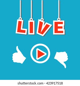 TV live stream vector