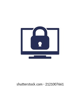 Icono de TV y bloqueo en blanco