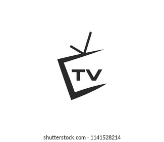 TV Logo Design Flat Icon