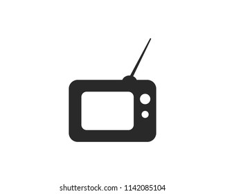 TV logo design flat icon