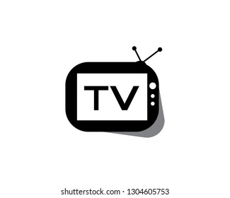 TV logo design flat icon illustration design 