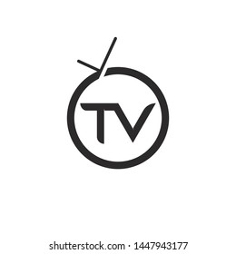 TV logo design flat icon illustration design 