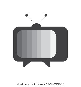 Icono plano del diseño del logotipo de TV
