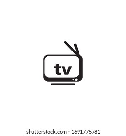 Design des TV-Logos, Flachbild-Illustration
