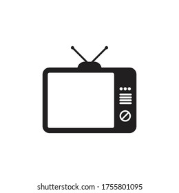 TV logo design flat icon