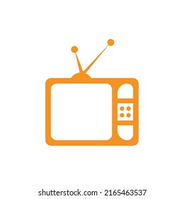 TV logo design flat icon template