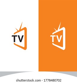 TV Logo Design Vector Illustration