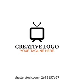 Diseño del logotipo de la TV, logotipo del Vector, diseño del logotipo de la ilustración