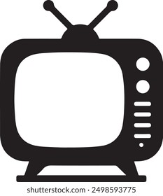 TV Logo Silhouette Vector Logo